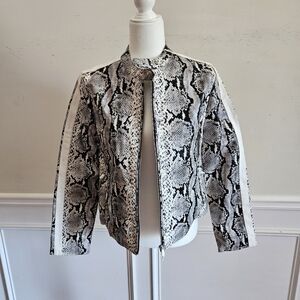 BB Dakota Snakeskin Size L Moto Jacket